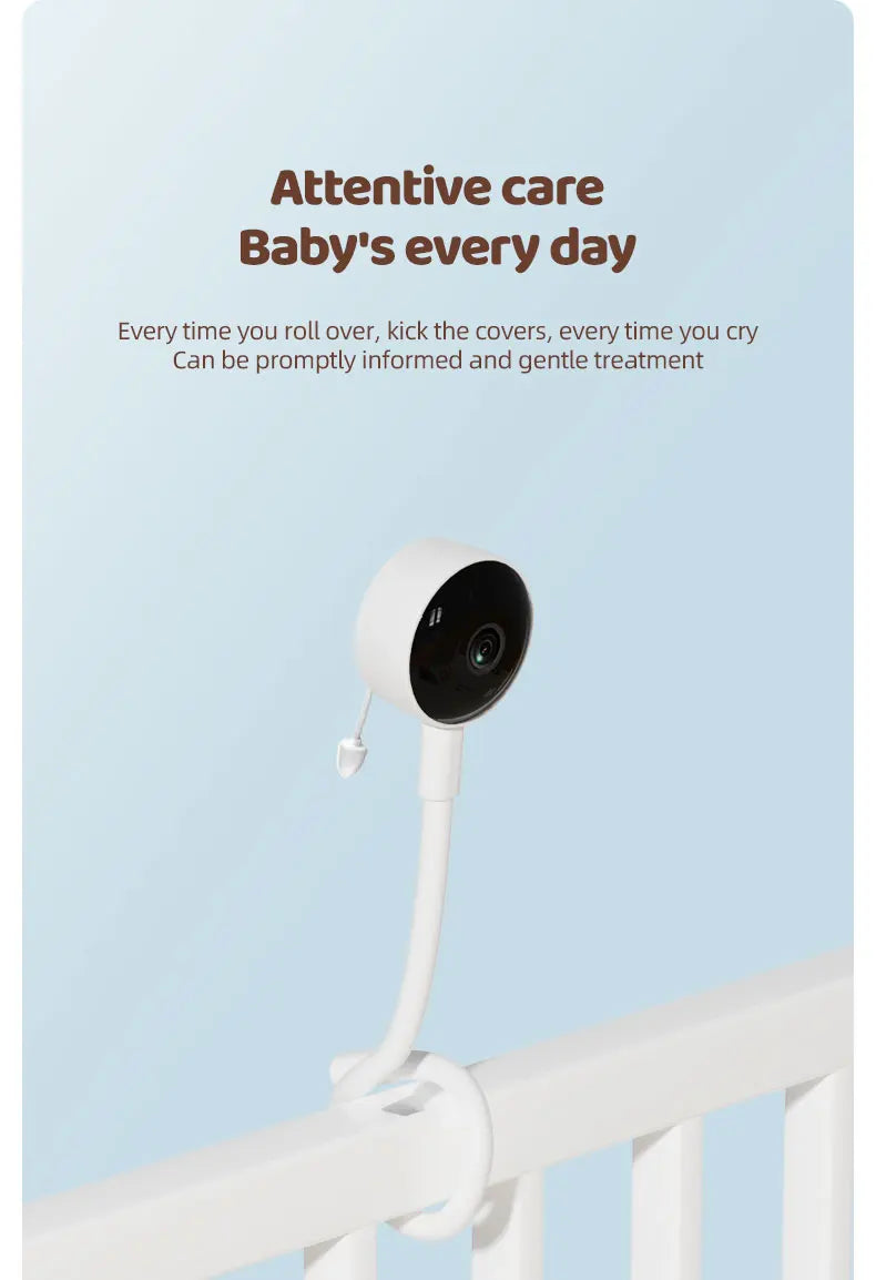 DANMINI 1080P Tuya Smart Baby Monitor Camera Indoor IP Camera Two Way Camera Infrared Night Vision Temperature Detection
