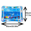 65cm Square Shape Inflatable Baby Water Play Mat Infant Kid Tummy Time Water Pad Cushion Early Educate Develop Activity Toy