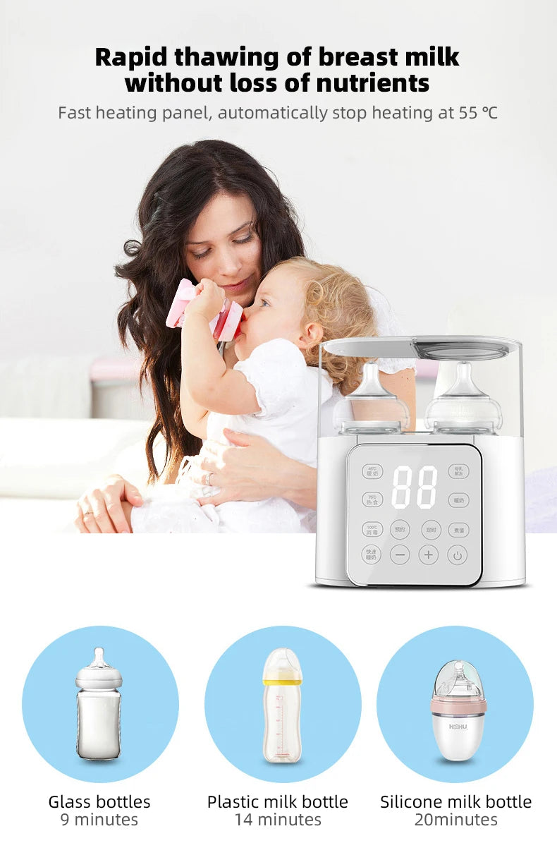 TINSOL New Baby Bottle Warmer Multifunctional Quick Baby Food Heater Milk Heater Sterilizer with Precise Temperature Control
