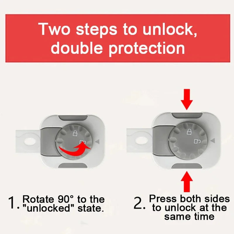 Multi-function Child Safety Lock, Baby Anti-clip Cabinet Door Lock, Toddler Kids Drawer Lock, Protection Security Supplies
