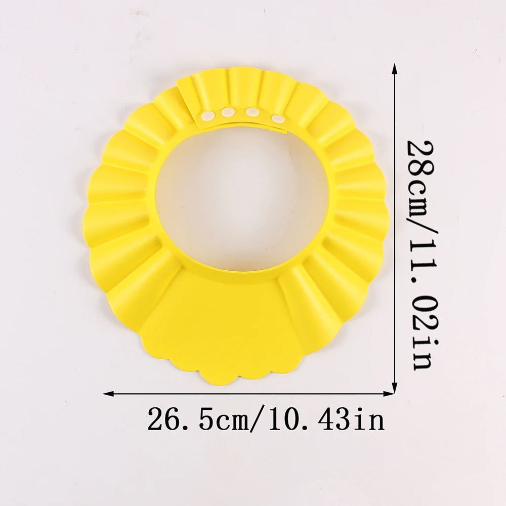 Adjustable Baby Shower Cap Eye Ear Protection Waterproof Shampoo Hat Bath Visor Shield