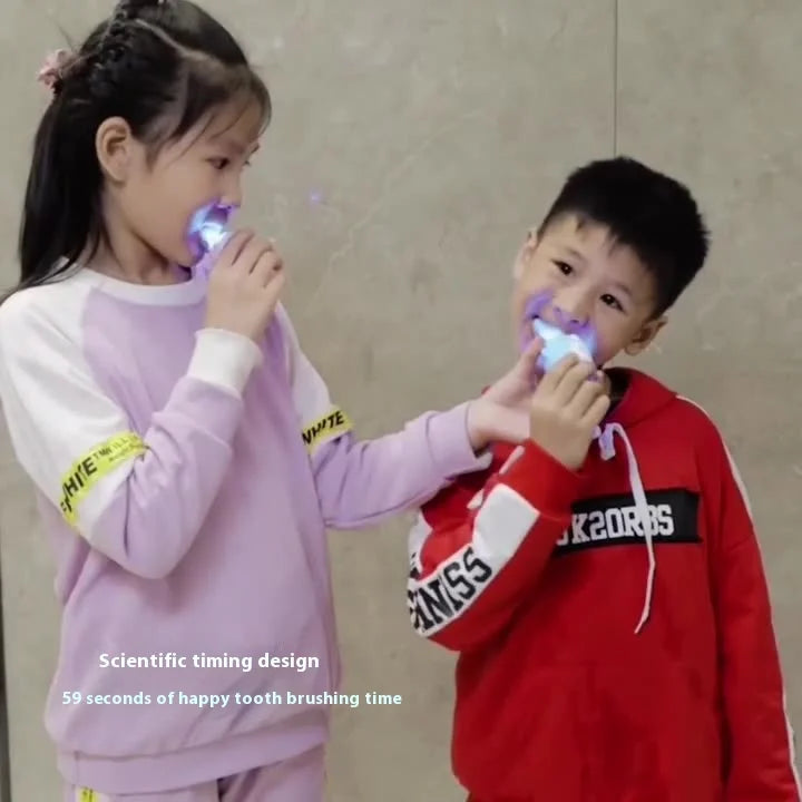 7-14 years old Smart Automatic 360° Sonic Electric Toothbrush For Kids, Rechargeable U-Shaped With IPX7