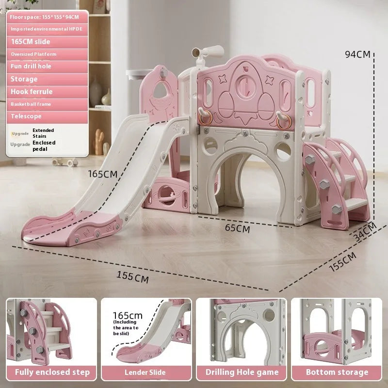 Kids' Slide Outdoor Indoor Domestic Baby Three-in-one Slide Swing Family Multifunction Amusement Park Multiple Combination