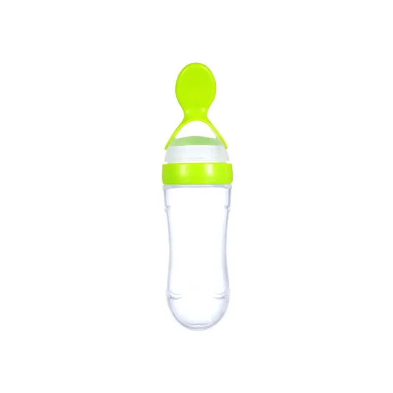 Baby Spoon Squeezing Feeding Bottle Feeder Silicone Spoons for Feeding Kids Toddler Cutlery Utensils Babies Accessories Newborn