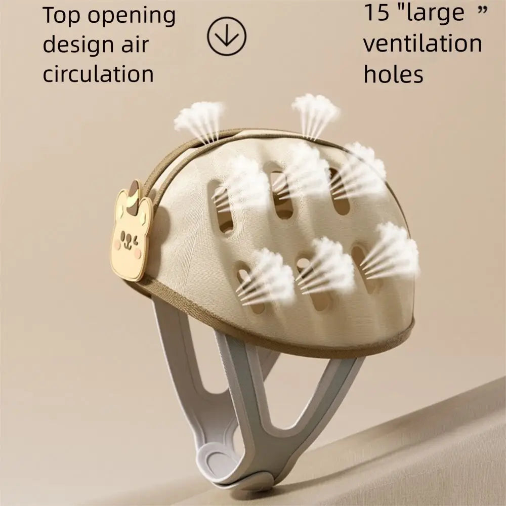 No Bumps Baby Safety Helmet 360-Degree Protection Adjustable Infant Head Protector Shock Absorbing Breathable Newborn Bumper Cap