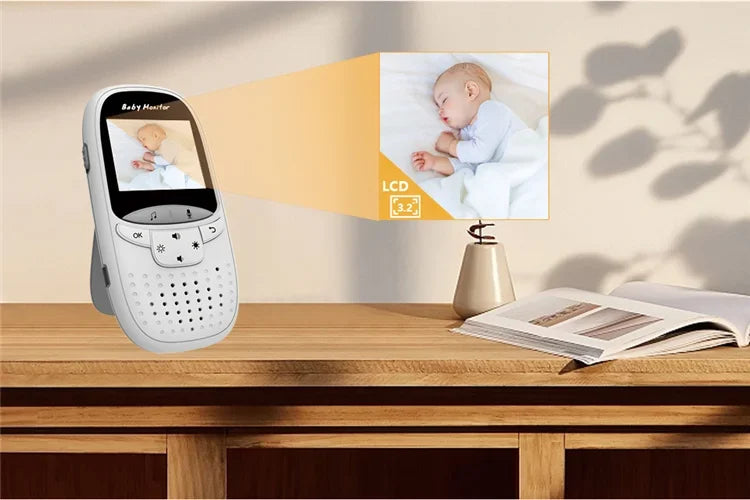 VB602 Baby Monitor Two Way Intercom VOX Mode IR Night Vision Temperature Monitor Built-in Lullabies Home Baby Security Camera