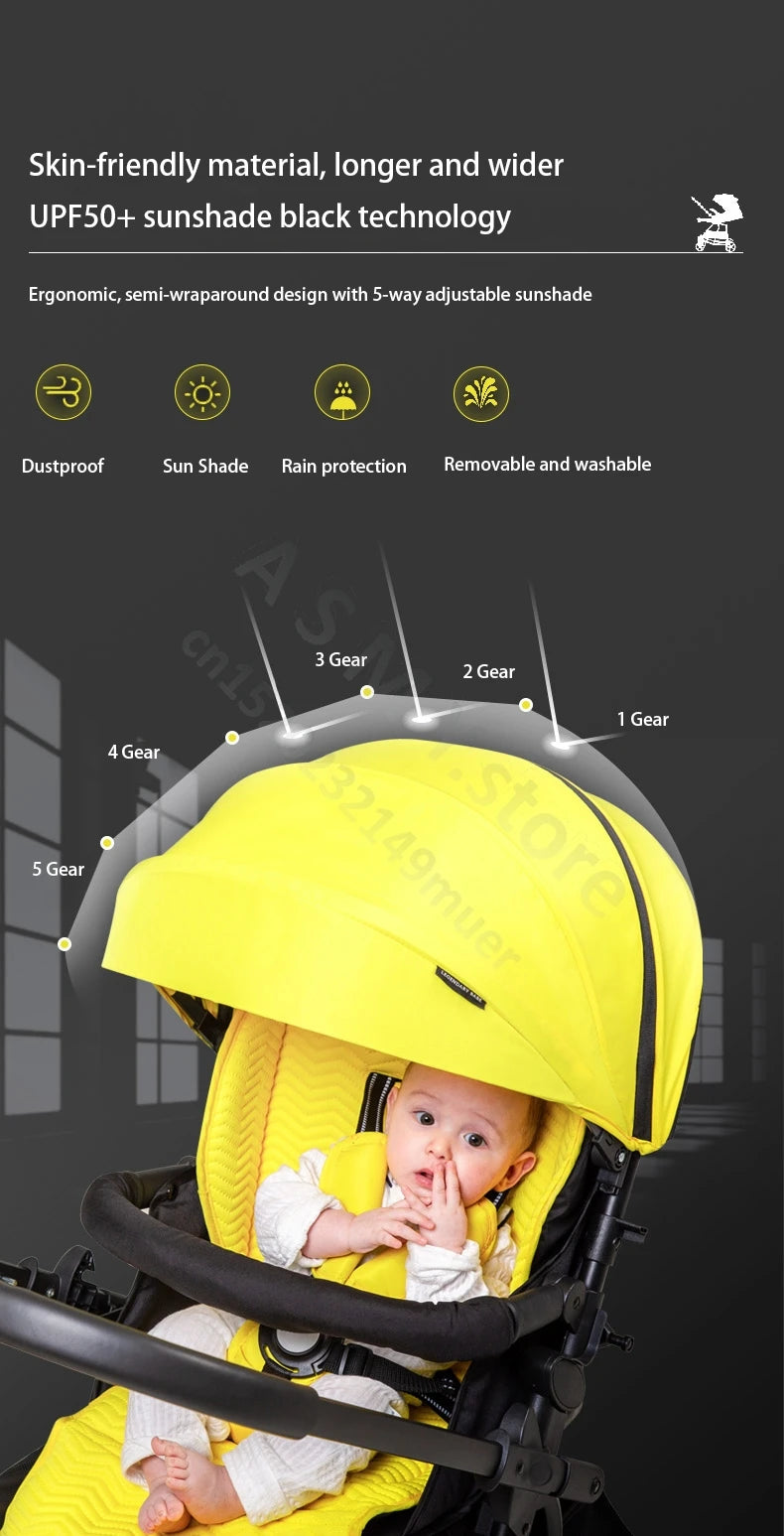 Baby stroller / can sit and lie down two-way lightweight stroller can be folded / shopping cart / 0-3 years old baby stroller