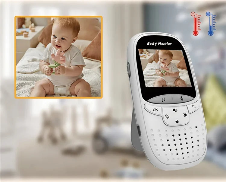 VB602 Baby Monitor Two Way Intercom VOX Mode IR Night Vision Temperature Monitor Built-in Lullabies Home Baby Security Camera