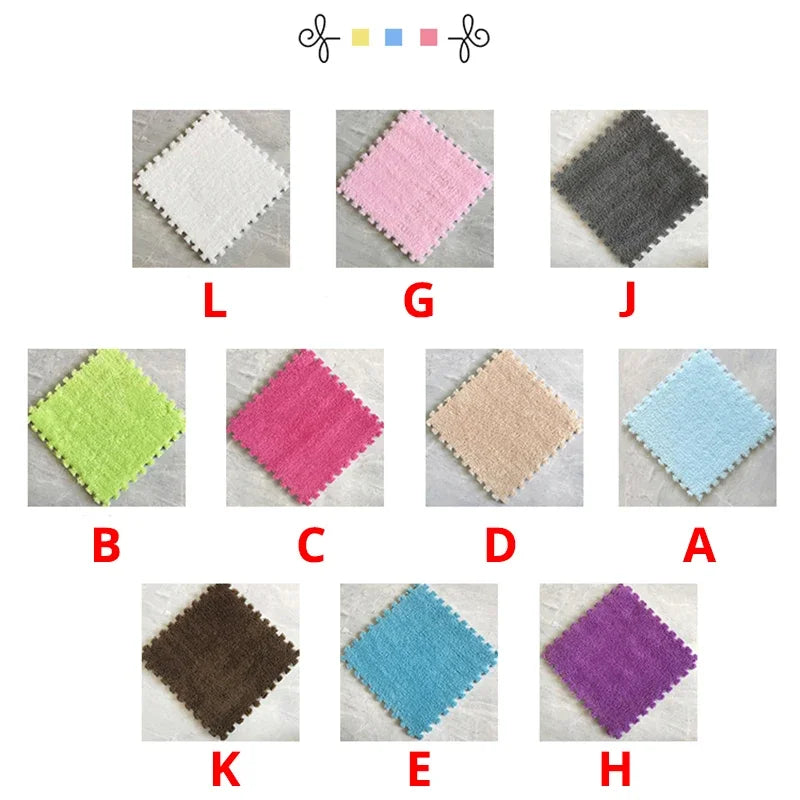 10/20PCS Soft Plush Kids Carpet Baby Play Mat Children's Rugs Toys EVA Foam Children's Mat Puzzle Interlock Floor Mats 30*30 CM