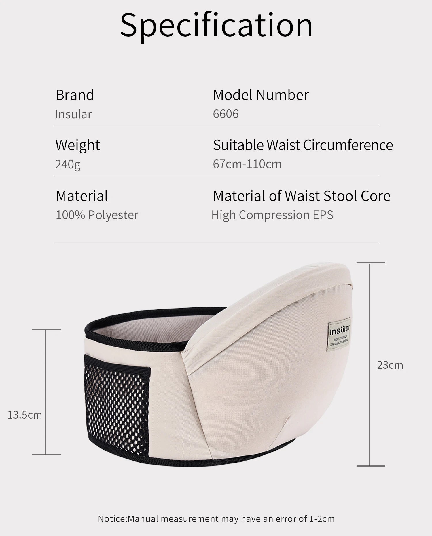 Adjustable Front-Facing Baby Carrier Waist Stool with Hip Seat, Belt for Kids, Infant Walkers, Sling Hold, Waist Belt Backpack