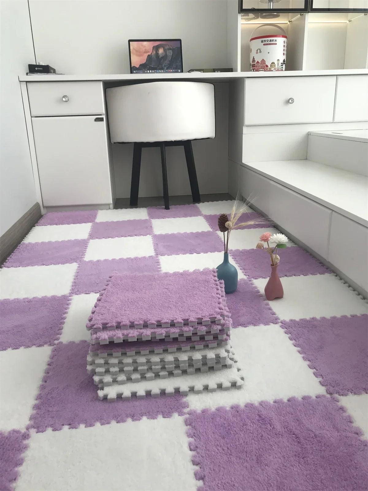 10/20PCS Soft Plush Kids Carpet Baby Play Mat Children's Rugs Toys EVA Foam Children's Mat Puzzle Interlock Floor Mats 30*30 CM