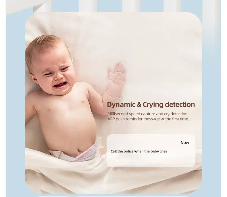 DANMINI 1080P Tuya Smart Baby Monitor Camera Indoor IP Camera Two Way Camera Infrared Night Vision Temperature Detection
