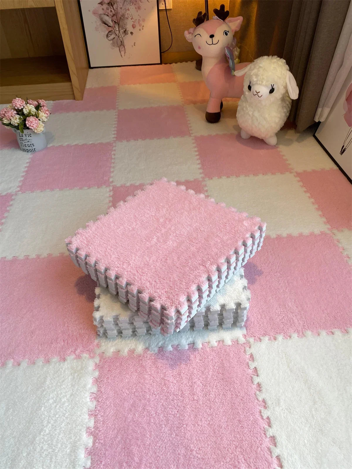 10/20PCS Soft Plush Kids Carpet Baby Play Mat Children's Rugs Toys EVA Foam Children's Mat Puzzle Interlock Floor Mats 30*30 CM
