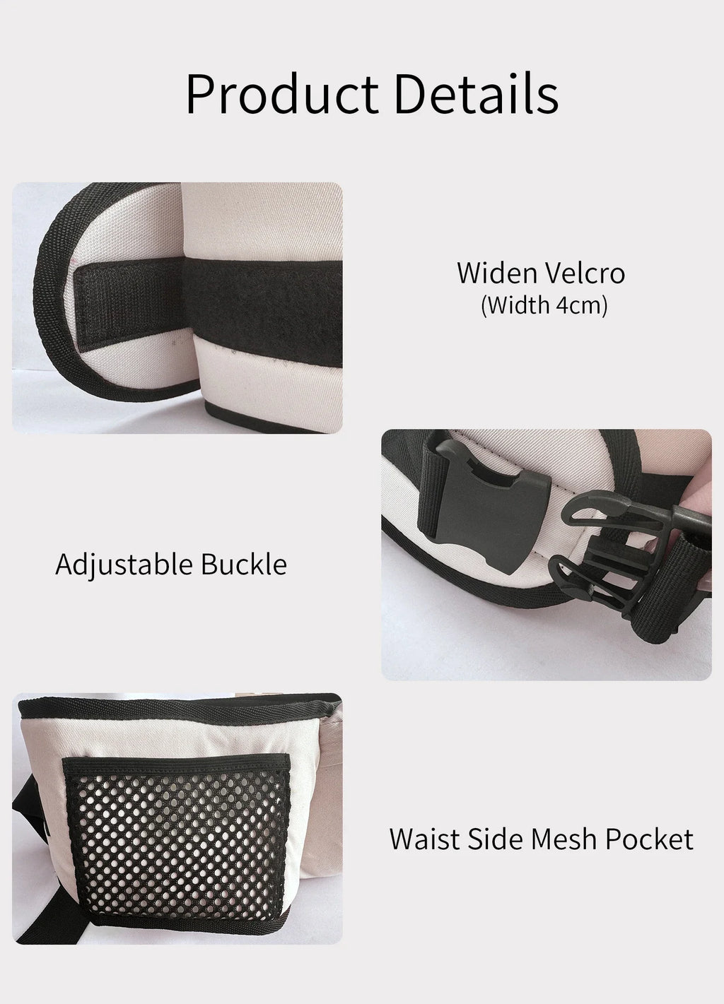 Adjustable Front-Facing Baby Carrier Waist Stool with Hip Seat, Belt for Kids, Infant Walkers, Sling Hold, Waist Belt Backpack