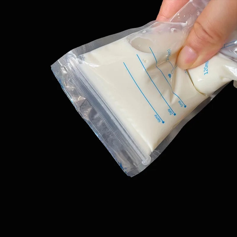 200ml Breast Milk Storage Bags, BPA Free Milk Freezer Bags for Baby Food, Safe Feeding Bag Compatible with Breast Pump