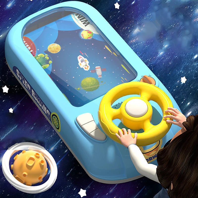 Children's Steering Wheel Driving Toys Vehicle Electronic Simulation Racing Adventure Game Kid Toys Cool Interactive Xmas Gifts