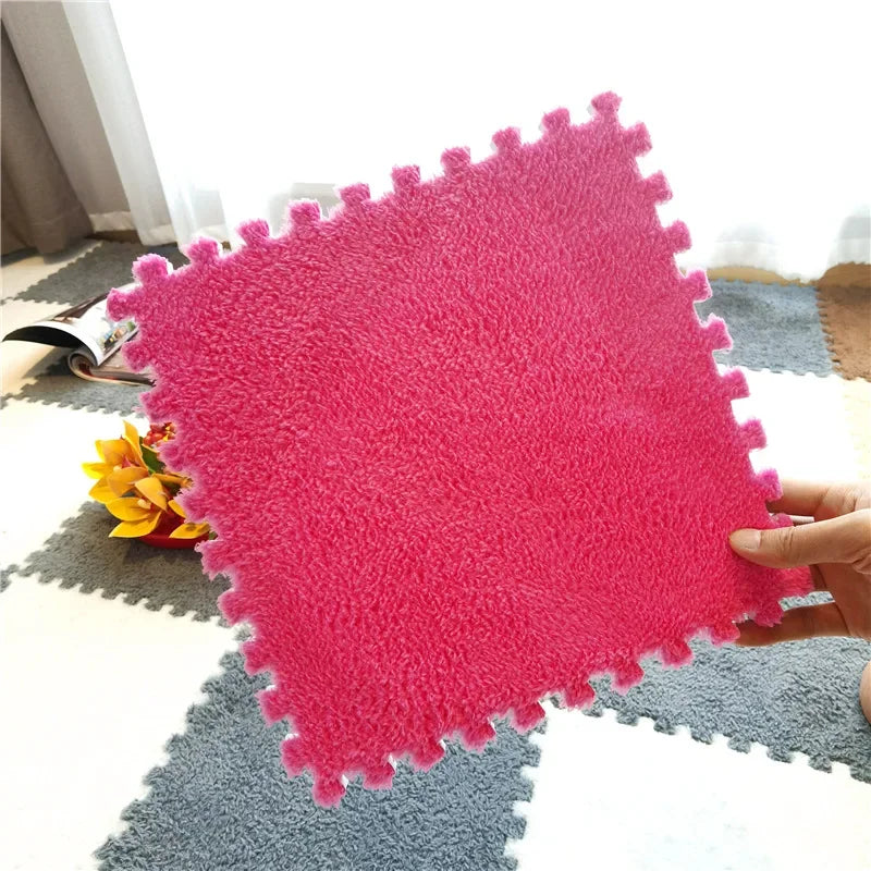 10/20PCS Soft Plush Kids Carpet Baby Play Mat Children's Rugs Toys EVA Foam Children's Mat Puzzle Interlock Floor Mats 30*30 CM