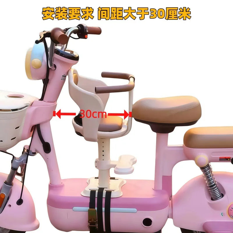 Electric vehicle, child seat, front battery car, motorcycle, baby, baby safety seat