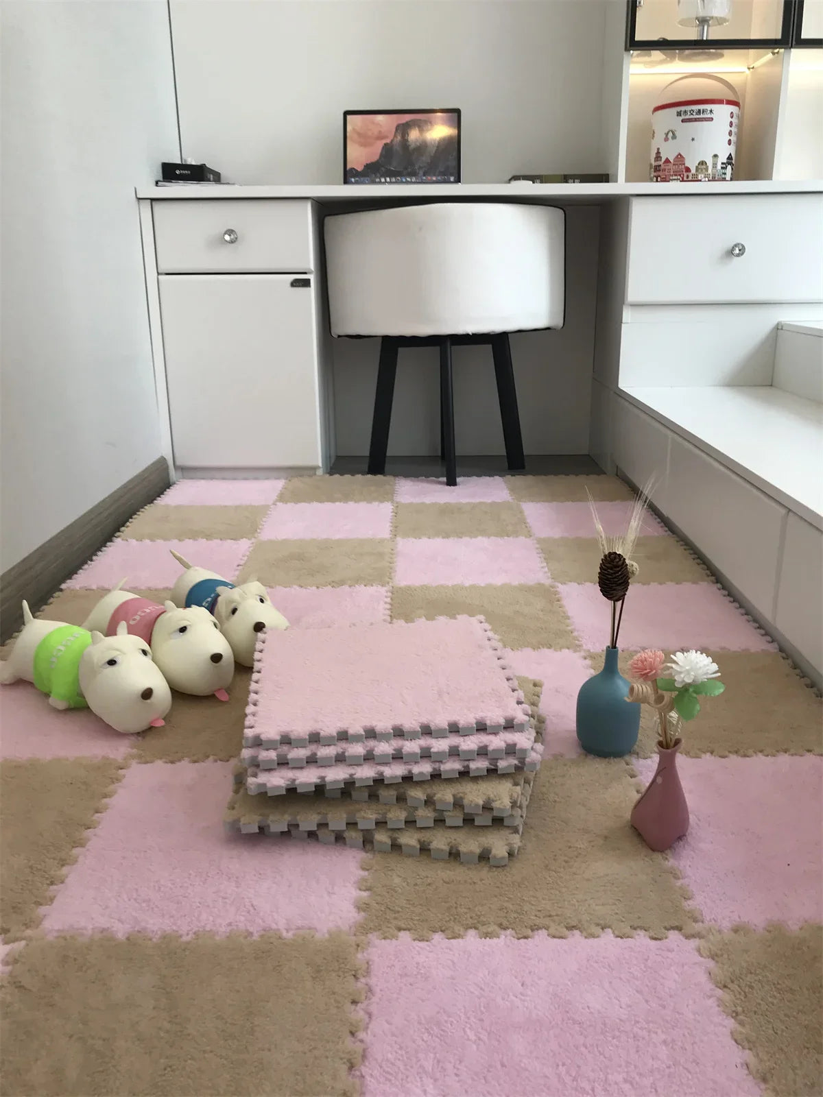 10/20PCS Soft Plush Kids Carpet Baby Play Mat Children's Rugs Toys EVA Foam Children's Mat Puzzle Interlock Floor Mats 30*30 CM