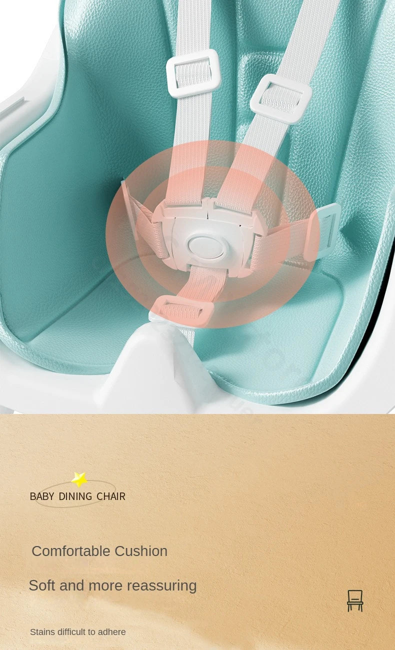 Children's dining chair / baby eating foldable seat / baby multifunctional lift home learning to sit dining table chair 1-3year