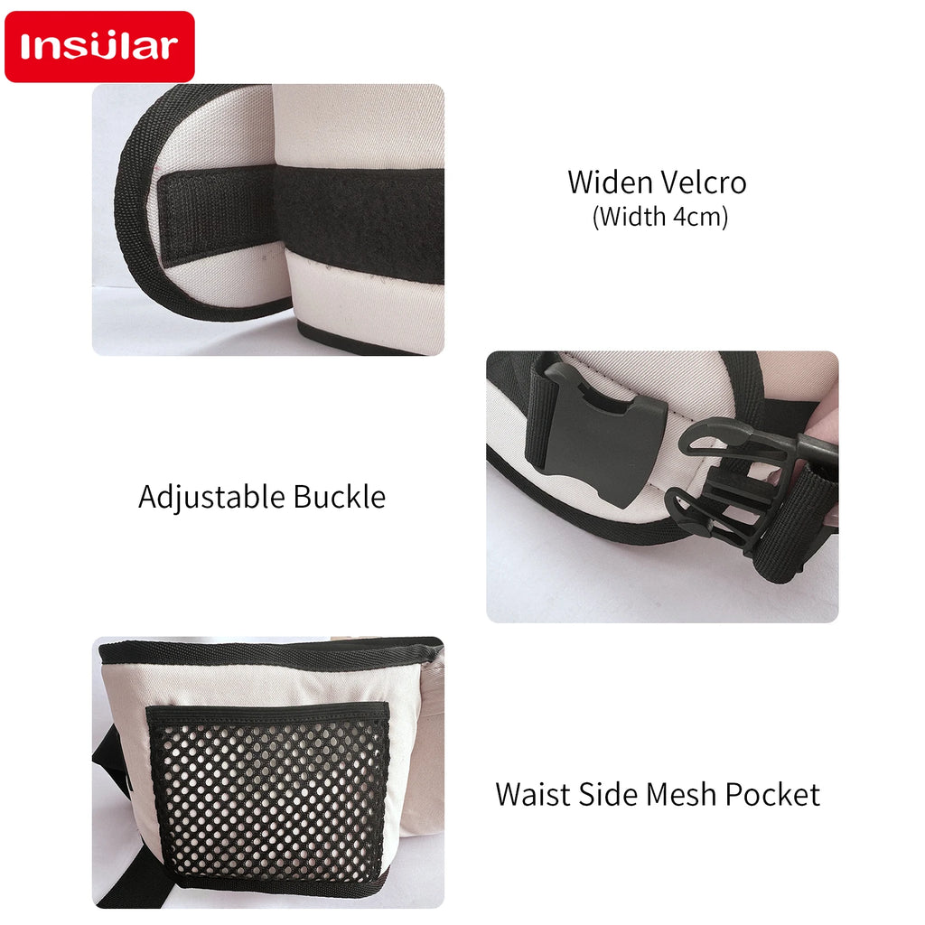 Adjustable Front-Facing Baby Carrier Waist Stool with Hip Seat, Belt for Kids, Infant Walkers, Sling Hold, Waist Belt Backpack