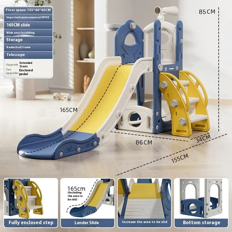 Kids' Slide Outdoor Indoor Domestic Baby Three-in-one Slide Swing Family Multifunction Amusement Park Multiple Combination