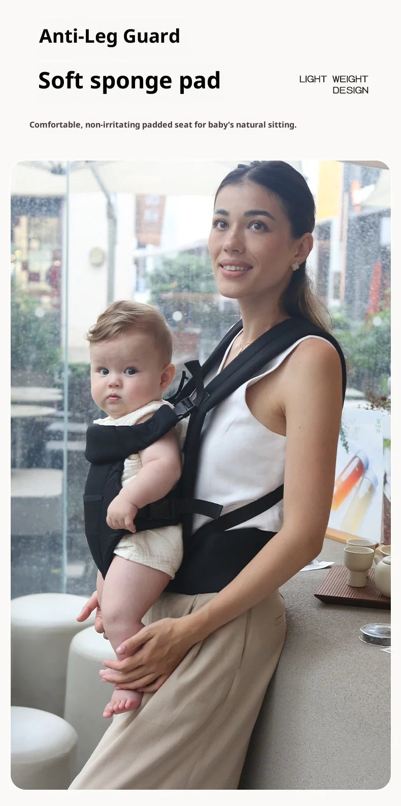 AIEBAO Baby Carrier Portable Toddler Wrap Shoulders Multifunctional Strap Infant Bag Adjustable Hipseat Shoulder Sling