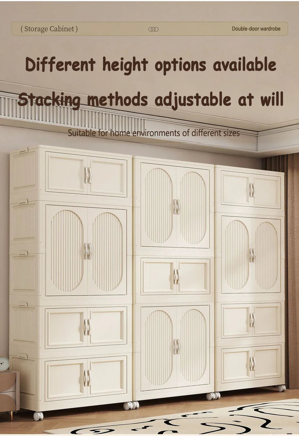 Children's Wardrobe Baby Closet Home Use Clothes & Quilt Storage Cabinet Primary School Student Clothing Organizer Folding Home