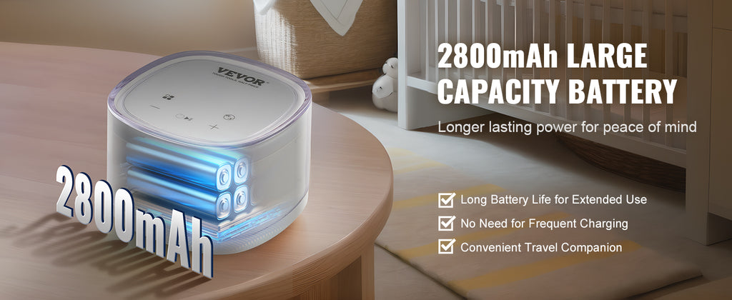 VEVOR Breast Pump Portable 2800mAH Rechargeable Double Electric Breast Pumps Anti-Backflow Breastfeeding Pump with LED Display