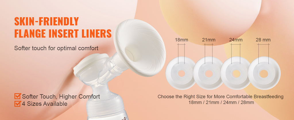 VEVOR Breast Pump Portable 2800mAH Rechargeable Double Electric Breast Pumps Anti-Backflow Breastfeeding Pump with LED Display